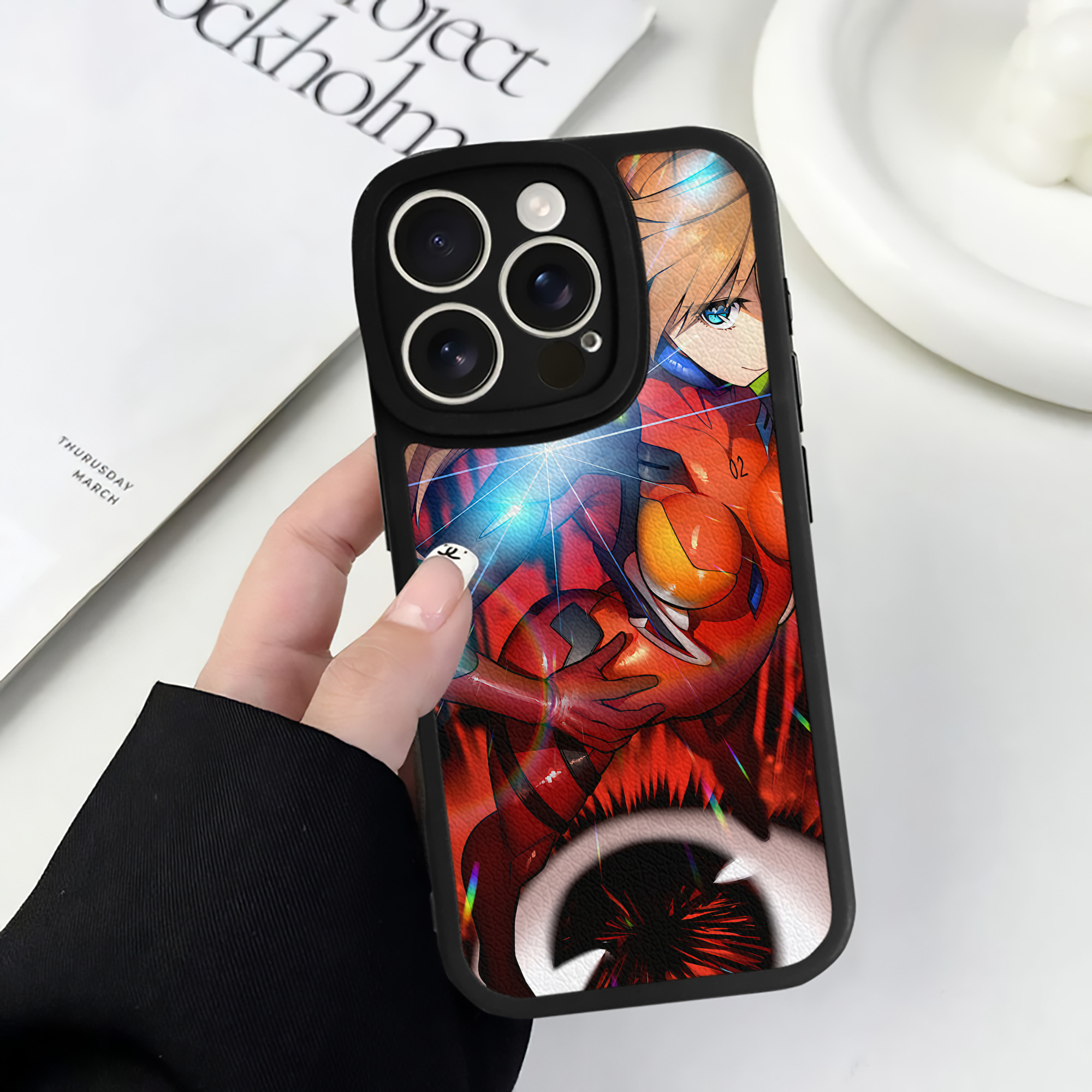 （画像用） EVA 新世紀エヴァンゲリオン 【iPhone 16シリーズ対応】シリコンスマホケース（レザー調） 材質：シリコン